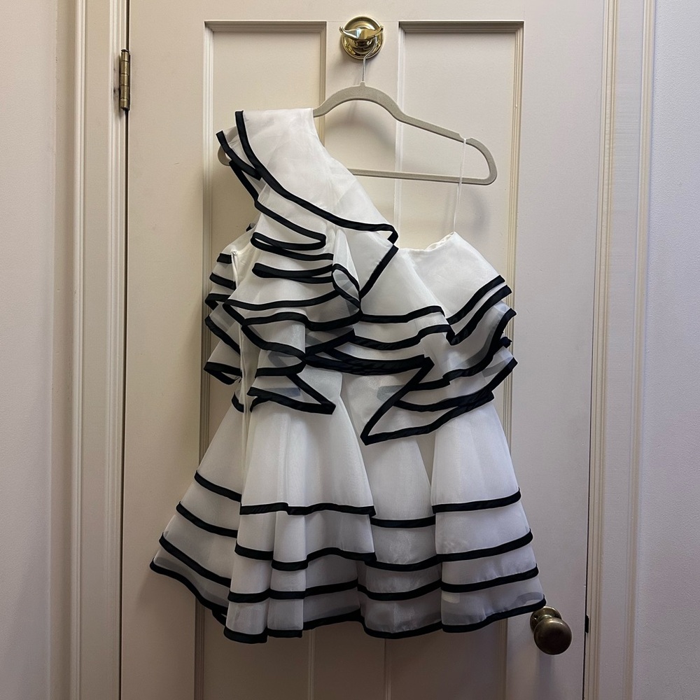 NWT AKIRA One Shoulder Ruffle Dress, Size M - Picture 3 of 5
